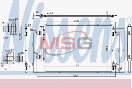 Радiатор кондицiонера NISSENS 940676