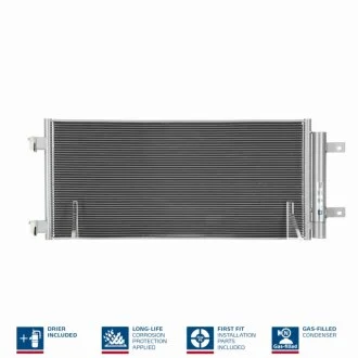 Конденсер кондиціонера OPEL ASTRA K (15-) 1.0 T SIDI|OPEL ASTRA K (15-) 1.4 T SIDI|OPEL ASTRA K (15-) 1 -ua NISSENS 940734