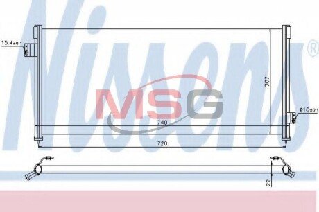 Радиатор кондиционера NISSENS 94509