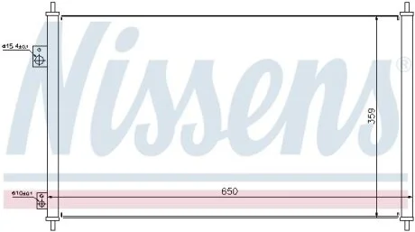 Радіатор кондиціонера NISSENS 94771