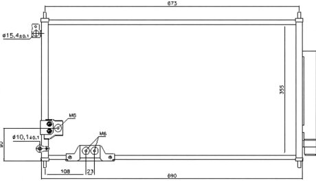 Конденсер кондиціонера HONDA ACCORD DIESEL 03- -ua NISSENS 94788