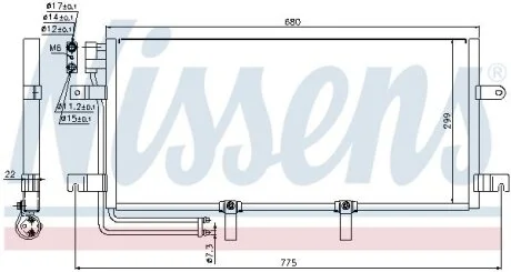 Конденсер кондиціонера VW-TRANSPORTER 90- -ua NISSENS 94834