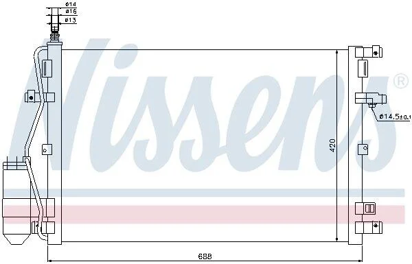 Радіатор кондиціонера First Fit NISSENS 94937 (фото 1)