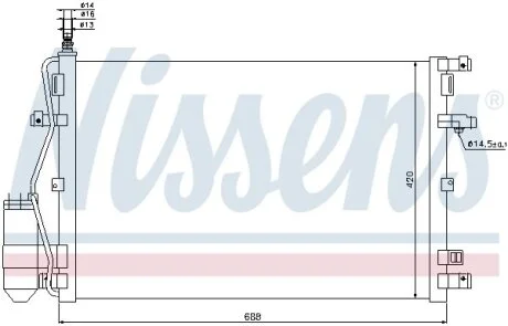 Радіатор кондиціонера First Fit NISSENS 94937