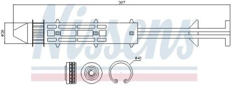 Осушитель кондиционера VW SHARAN (7M8, 7M9, 7M6) 1.8 T 20V 09.1997 - 03.2010 NISSENS 95319