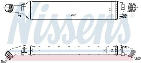 Интеркулер AUDI Q3 2.0D 11- (пр-во Nissens) NISSENS 96298