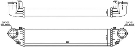 Радіатор наддуву MERCEDES W203 00- -ua NISSENS 96714