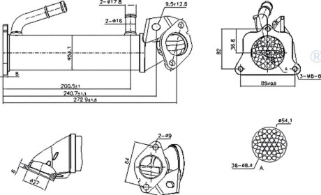 Радиатор отработавших газов NISSENS 989322