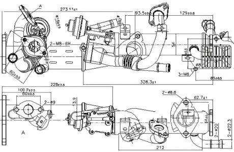 Радіатор відпрацьованих газів AUDI A4 B7 (8EC) - 2.0 TDI (11.2004 - 06.2008) -ua NISSENS 989329