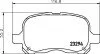 Колодки тормозные дисковые передние Toyota Corolla 1.2, 1.4, 1.6 (97-01) NISSHINBO NP1088 (фото 1)