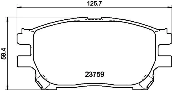 Колодки тормозные дисковые передние Toyota Previa 2.0, 2.4 (00-06) NISSHINBO NP1123 (фото 1)