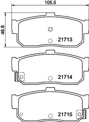 Колодки тормозные дисковые задние Nissan Almera II 1.5, 2.0 (00-) NISSHINBO NP2022 (фото 1)
