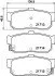 Колодки тормозные дисковые задние Nissan Almera II 1.5, 2.0 (00-) NISSHINBO NP2022 (фото 1)