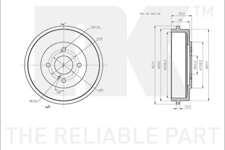 Гальмівний барабан NK 252550