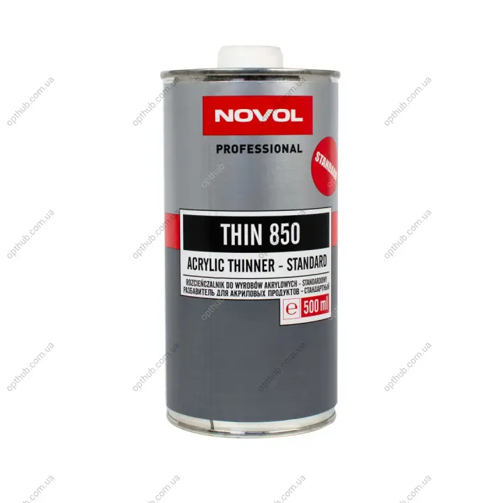 THIN 850 Розчинник для акрилових виробів - стандартний 0,50л x20 Novol 32101 (фото 1)