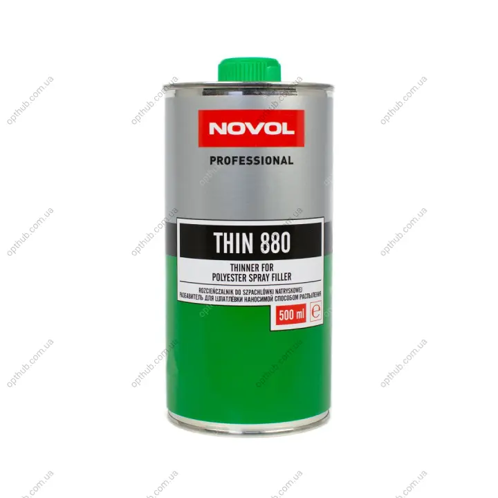 THIN 880 Розчинник для рідкої шпатлівки SPRAY 0,50л x20 Novol 32201 (фото 1)