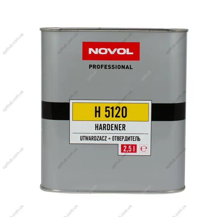 Отверджувач H5120 для лаку Novakryl 570, 580, 590 2,50л x4 Novol 35636 (фото 1)