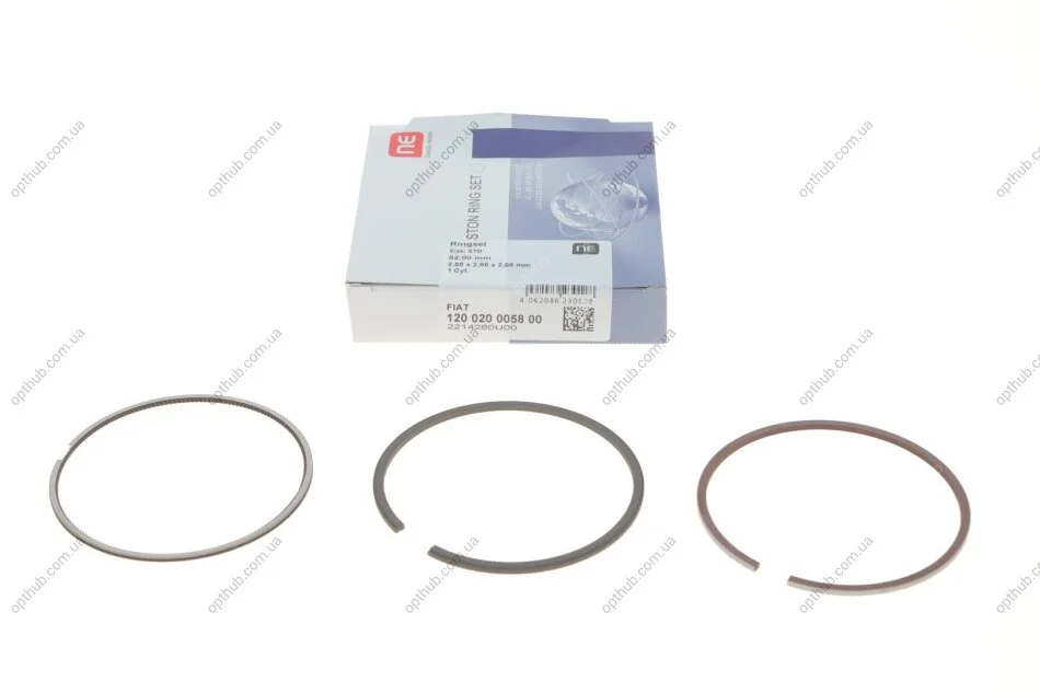Кільця поршневі Fiat Doblo 1.9JTD 99- (82.00mm/STD) (2-2-2) = 8920980000 UA63 NPR 120 020 0058 00 (фото 1)