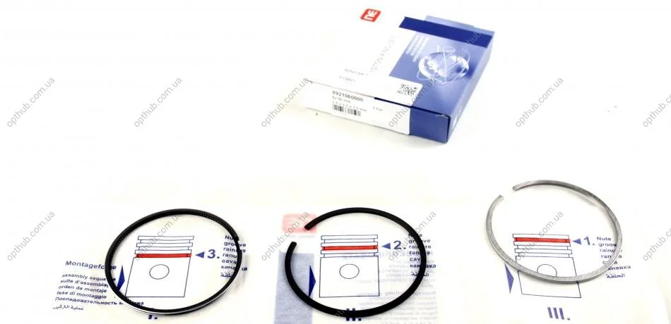 Кільця поршневі Ford Connect 1.8TDCI 02- (82.50mm/STD) (2.5-2-3) = 8921060000 (opt-om) NPR 120 021 0005 00 (фото 1)