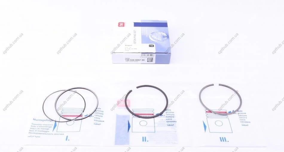 Кильця поршневи Suzuki/Opel 1.3CDTI 05- (69.60mm/STD) (2.0-1.5-2.0) = 8935640000 UA63 NPR 120 035 0057 00 (фото 1)