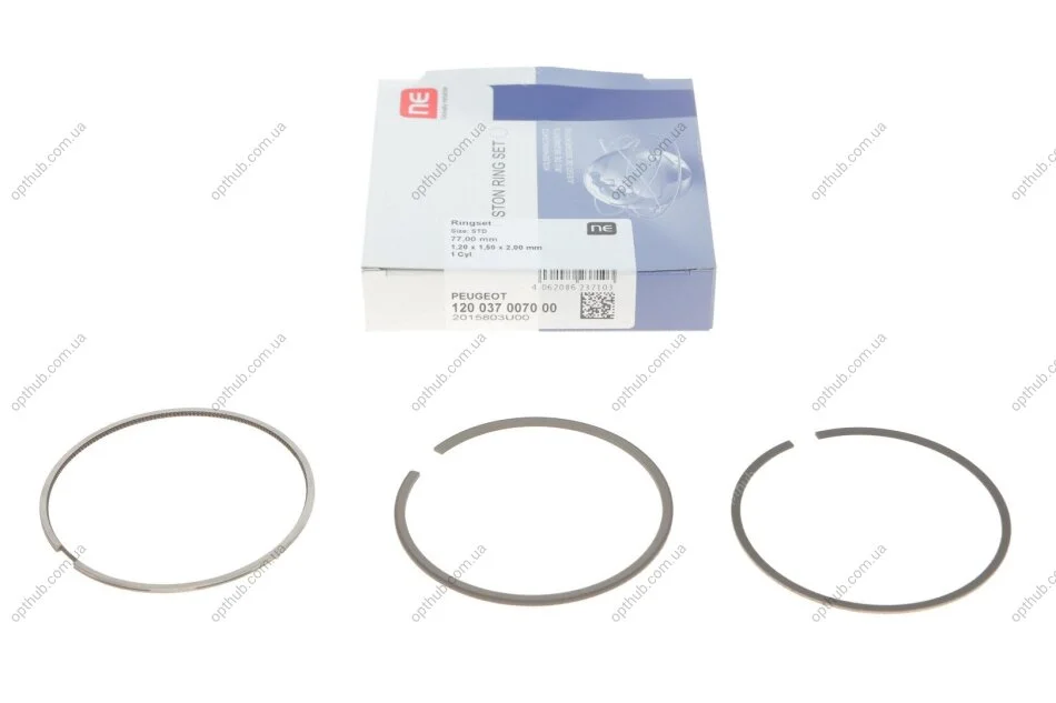 Кільця поршневі BMW 3(F30/F80) 1.4-2.0i 11-/Citroen Berlingo 1.4-1.6 09- (77.00mm/STD) (1 UA63 NPR 120 037 0070 00 (фото 1)