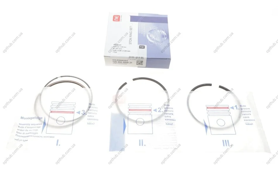 Кільця поршневі VW LT/T4/T5 2.5TDI (81.50mm/+0.5) (2.5-2-3) = 8950095000 UA63 NPR 120 050 0008 21 (фото 1)