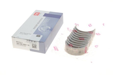 Вкладиші корінні Renault Kangoo 1.5dCi 01- (+0.25) = 6038002500 UA63 NPR 180 038 0001 15