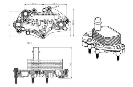Радіатор масла NRF 31842