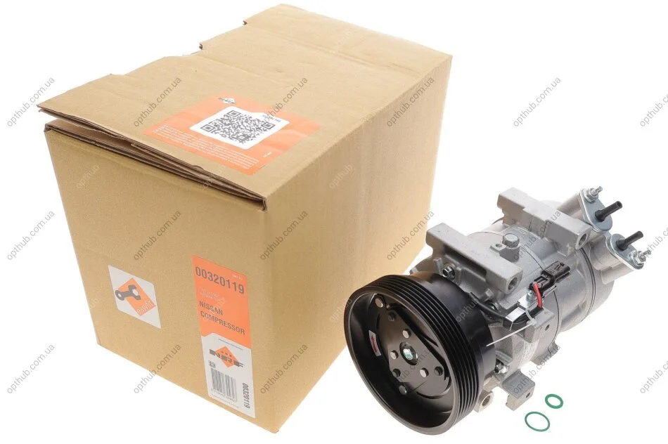 Компресор кондиціонера Nissan Qashqai 1.5 dCi 06-13 (opt-om) NRF 320119 (фото 1)