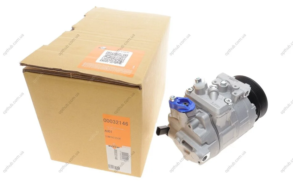 Компрессор кондиционера VW Caddy III/IV 1.6-2.0 TDI 03- / Crafter 2.5 TDI 06-13/ T6 2.0 TDI 15- UA63 NRF 32146 (фото 1)