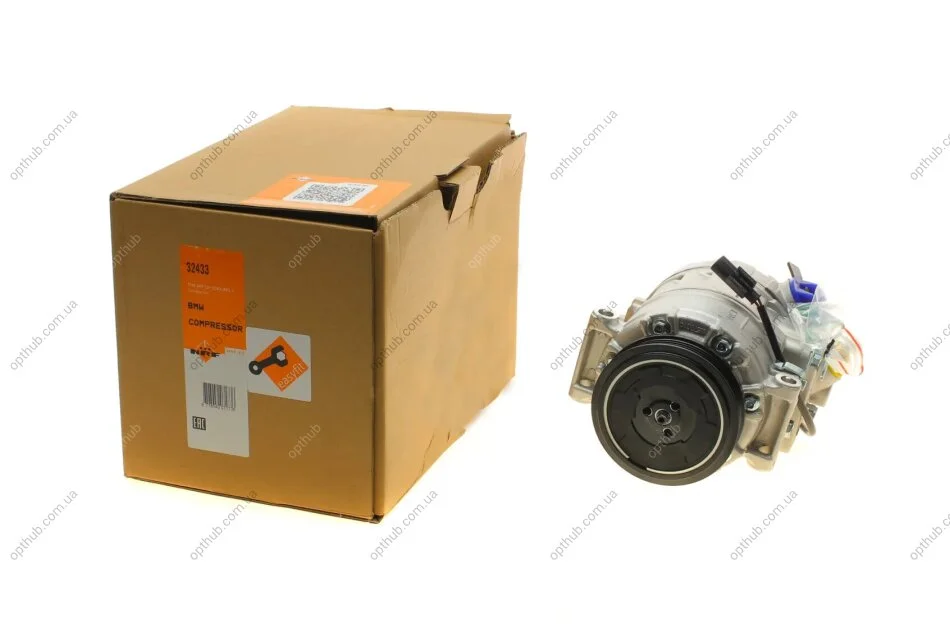 Компрессор кондиционера BMW 5 (E60/E61)/7 (E65/E66/E67) 2.0-3.0D 01-10 (opt-om) NRF 32433 (фото 1)