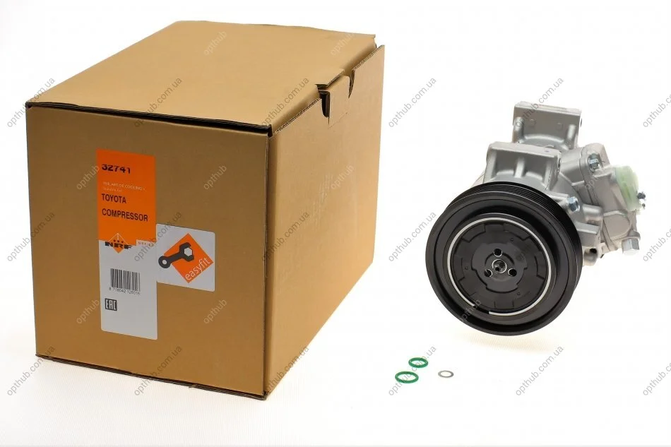 Компресор кондиціонера Toyota Auris 07-12/Corolla 06-14/Avensis 1.6/1.8/2.0 08-18 (opt-om) NRF 32741 (фото 1)