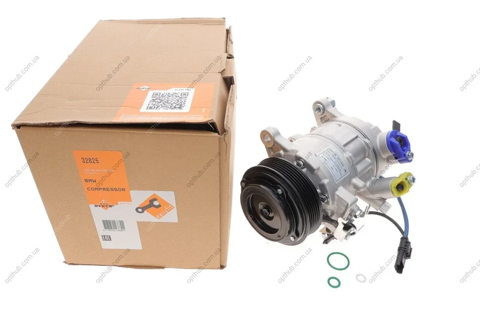 Компресор кондиціонера BMW 3 (E90-E93)/5 (F10/F11)/X1 (E84) 1.6-2.0D N47 04- (opt-om) NRF 32825 (фото 1)