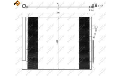 Радіатор кондиціонера NRF 350077