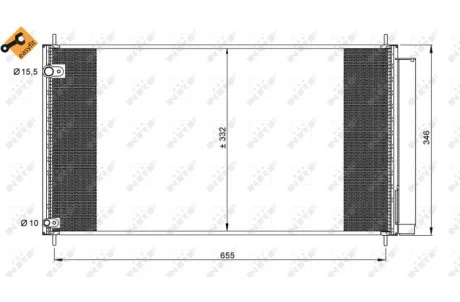 Радіатор кондиціонера NRF 35838