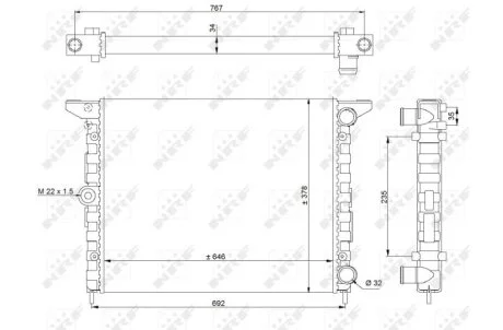 Радіатор NRF 519523