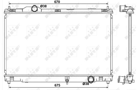 Радіатор охолодження LEXUS GS 05- (вироб-во) NRF 53039