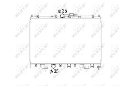 Радіатор охолодження двигуна MITSUBISHI Pajero 1.8 01- NRF 53792