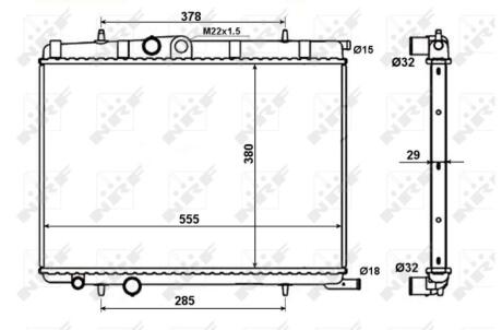 Радіатор охолодження NRF 56021
