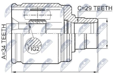 Шрус внутрішній правий 34x43x29 NTY NPWHD017