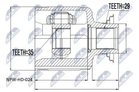 Шарнір рівних кутових швидкостей.) NTY NPWHD024