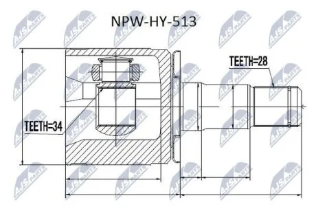 Шрус внутрішній NTY NPWHY513