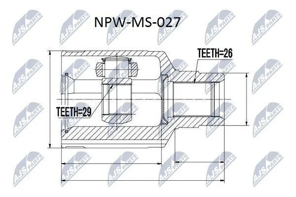 ШРУС NTY NPWMS027 (фото 1)