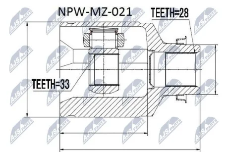 Комплект шарніру приводного валу (вир-во) NTY NPW-MZ-021