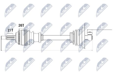 Полуось NTY NPWRE013