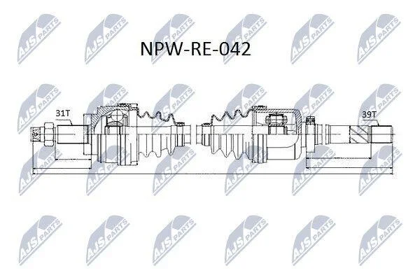 Напіввісь NTY NPWRE042 (фото 1)