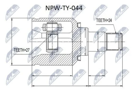 Шарнір рівних кутових швидкостей зовнішній NTY NPWTY044