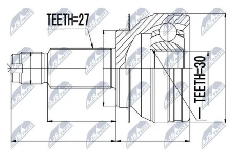 Комплект шарніру приводного валу зовнішній SUBARU (вир-во) NTY NPZ-SB-009