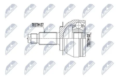 Шарнир равных угловых скоростей (ШРУС), наружный, комплект NTY NPZSB026