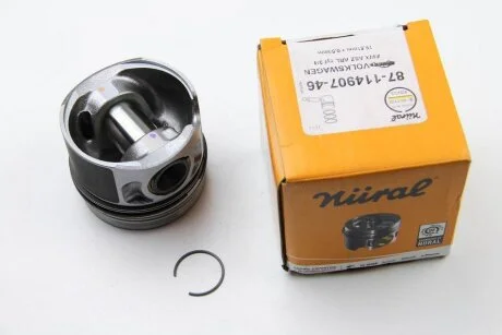 Поршень з кільцями VAG 80.00 1.9TDI AXC/AXB/ASZ/ARL T5 03- (CYL 3-4) TRAPEZ (вир-во Nural) NURAL 87-114907-46